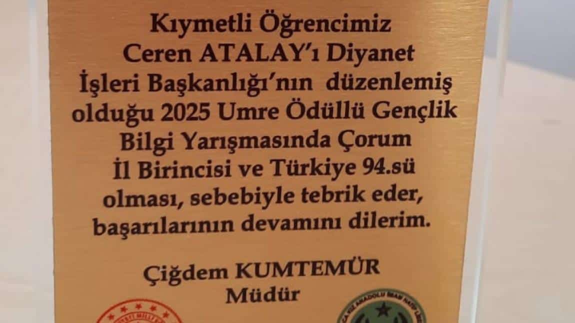 UMRE ÖDÜLLÜ BİLGİ YARIŞMASI